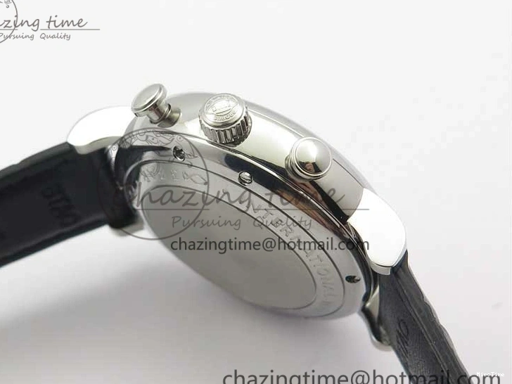 MIROTIME 0522 Portofino Chrono SS ZF 1:1 Best Edition Blue Dial Gold Markers on Black Leather Strap A OnTrend 7124